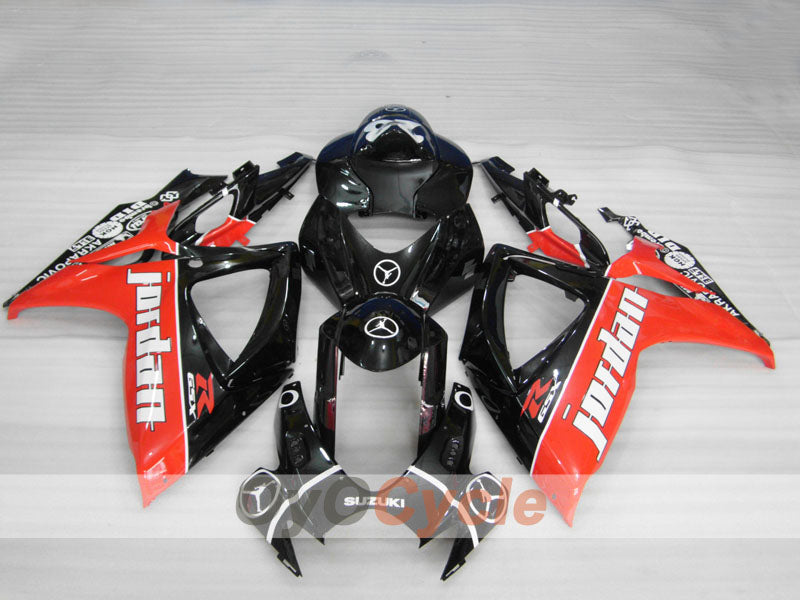 Injection Fairing kit for 06-07 GSX R750 - Red, Black - Jordan #OYO87901300 Secondary image