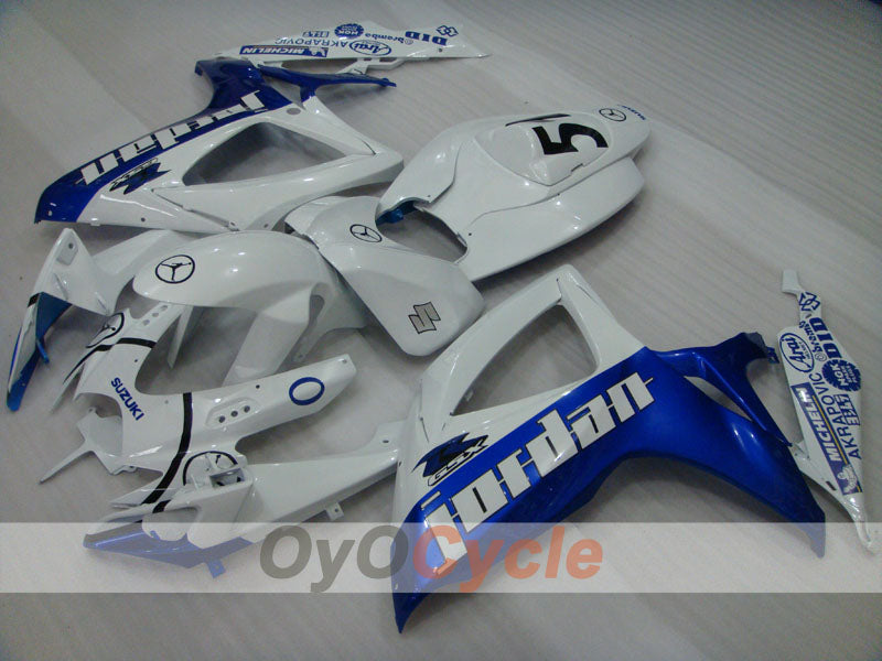 Injection Fairing kit for 06-07 GSX R750 - Blue, White - Jordan #OYO87901302