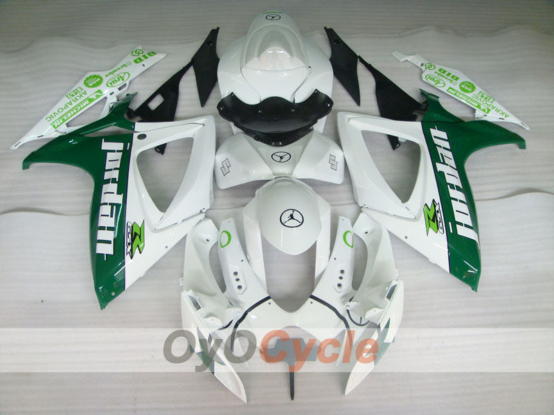 Injection Fairing kit for 06-07 GSX R750 - Green, White - Jordan #OYO87901303