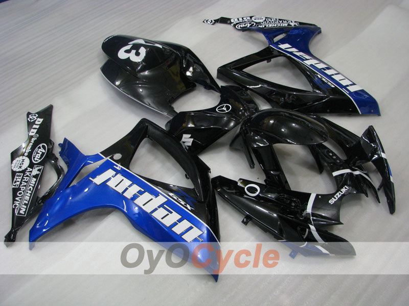 Injection Fairing kit for 06-07 GSX R750 - Blue, Black - Jordan #OYO87901304 Main image