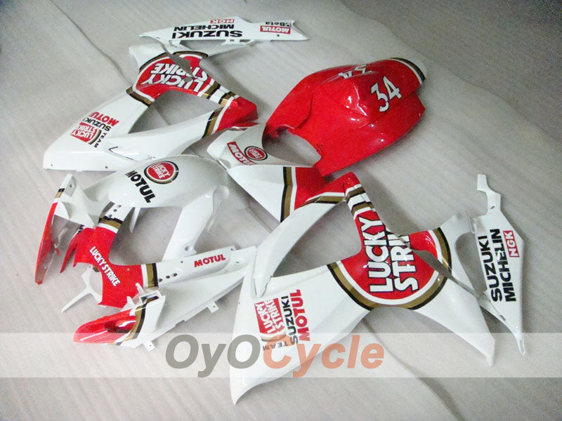 Injection Fairing kit for 06-07 GSX R750 - Red, White - Lucky Strike #OYO87901307 Secondary image