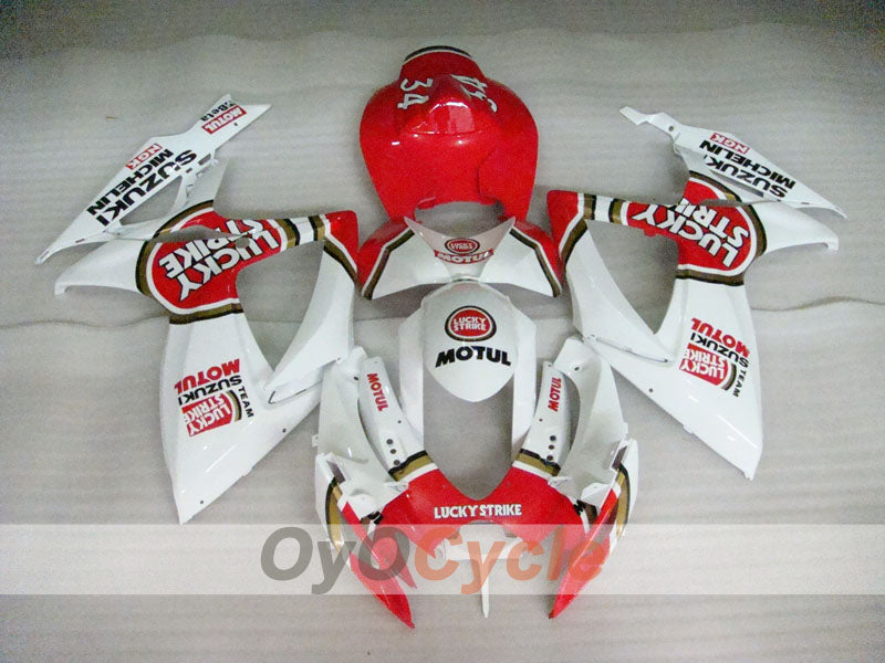 Injection Fairing kit for 06-07 GSX R600 - Red, White - Lucky Strike, MICHELIN, MOTUL #OYO87901513