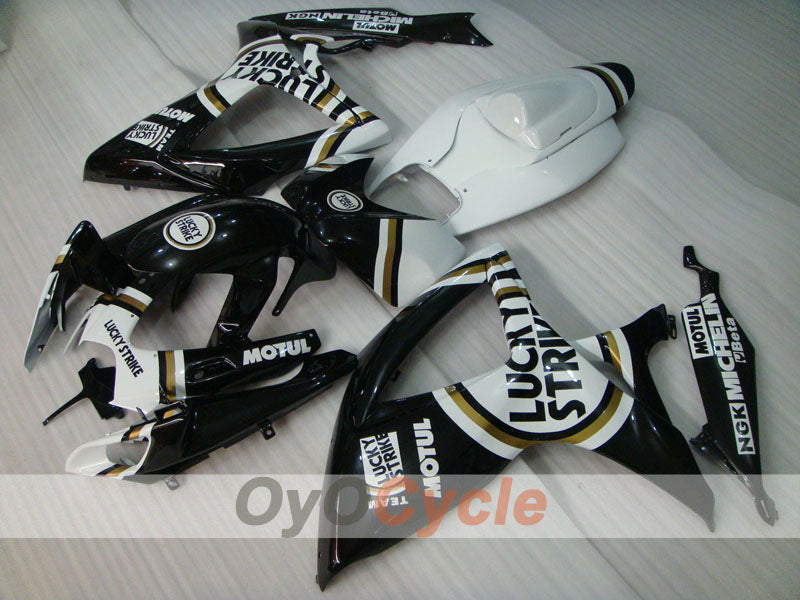 Injection Fairing kit for 06-07 GSX R600 - White, Black - Lucky Strike, MICHELIN, MOTUL #OYO87901515