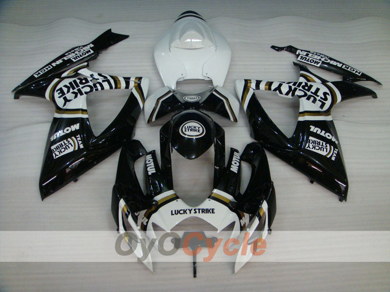 Injection Fairing kit for 06-07 GSX R600 - White, Black - Lucky Strike, MICHELIN, MOTUL #OYO87901515