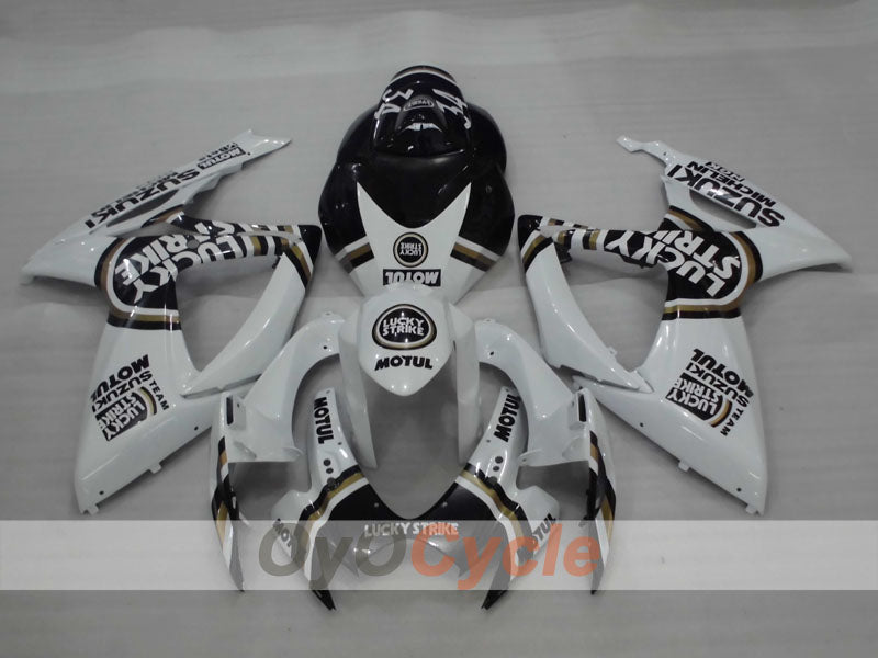 Injection Fairing kit for 06-07 GSX R600 - White, Black - Lucky Strike, MICHELIN, MOTUL #OYO87901517