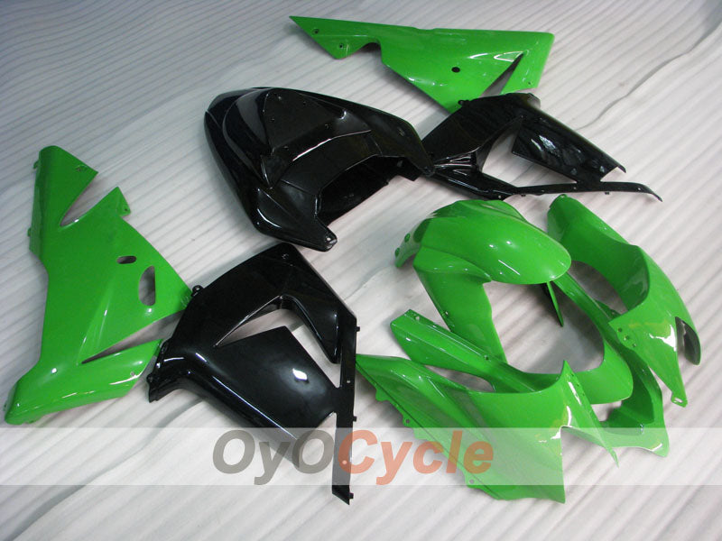 Injection Fairing kit for 04-05 NINJA ZX-10R - Green, Black - Factory Style #OYO87901518