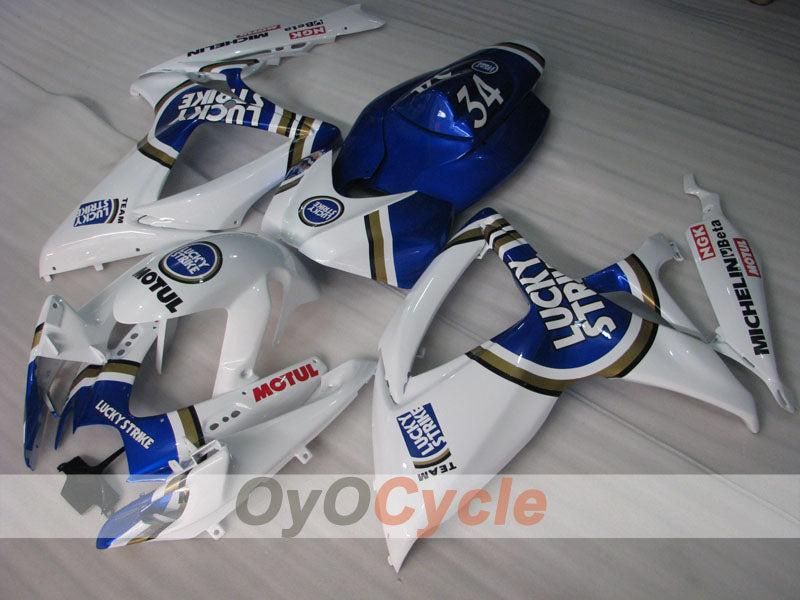 Injection Fairing kit for 06-07 GSX R750 - Blue, White - Lucky Strike #OYO87901310 Secondary image