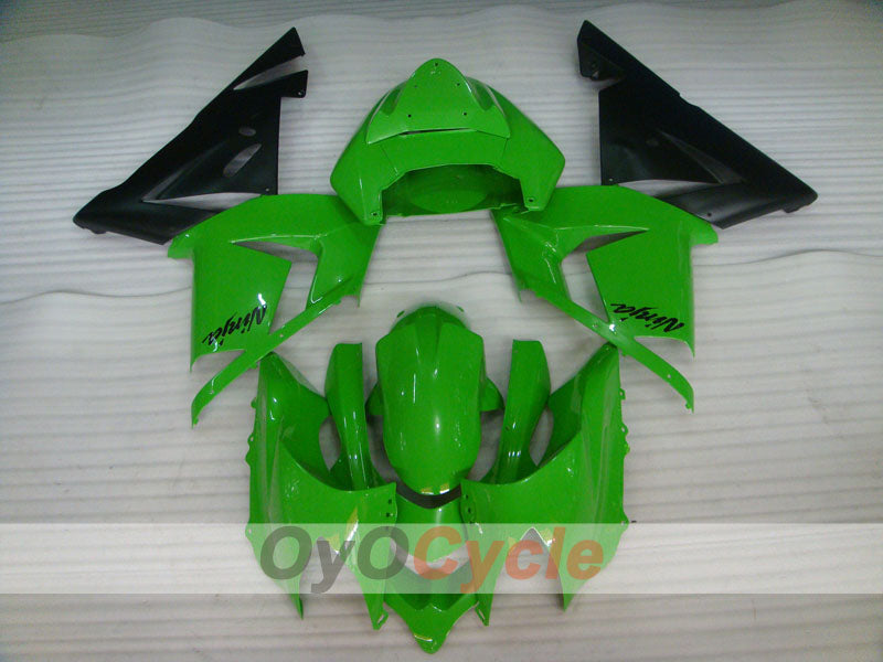 Injection Fairing kit for 04-05 NINJA ZX-10R - Green, Black - Factory Style #OYO87901528