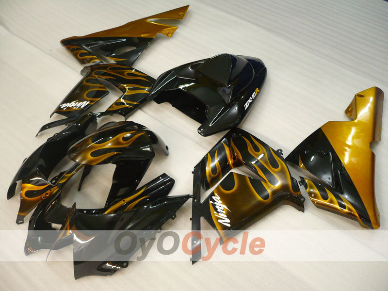 Injection Fairing kit for 04-05 NINJA ZX-10R - Black, Brown - Flame #OYO87901538 Secondary image
