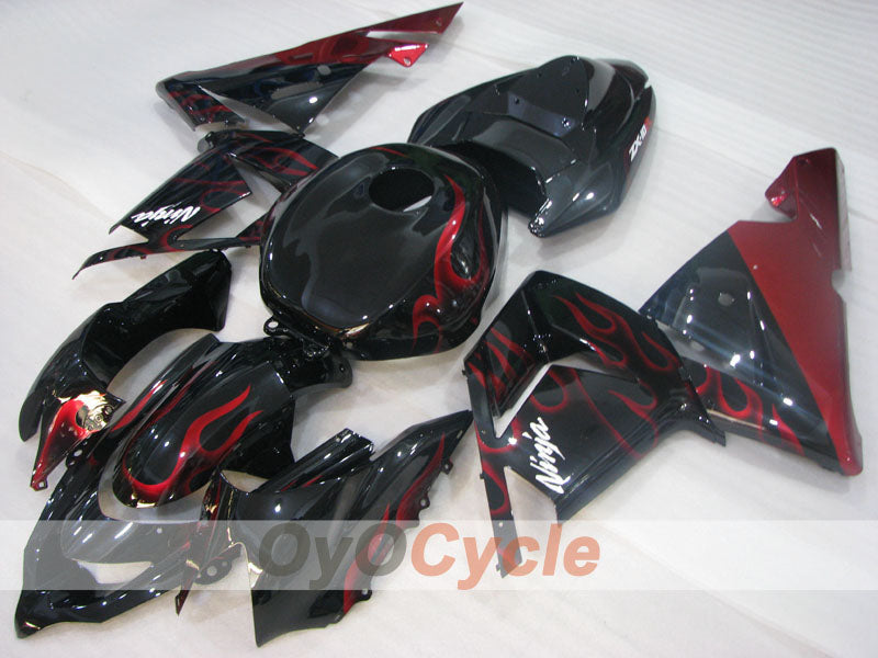 Injection Fairing kit for 04-05 NINJA ZX-10R - Red, Black - Flame #OYO87901540 Secondary image