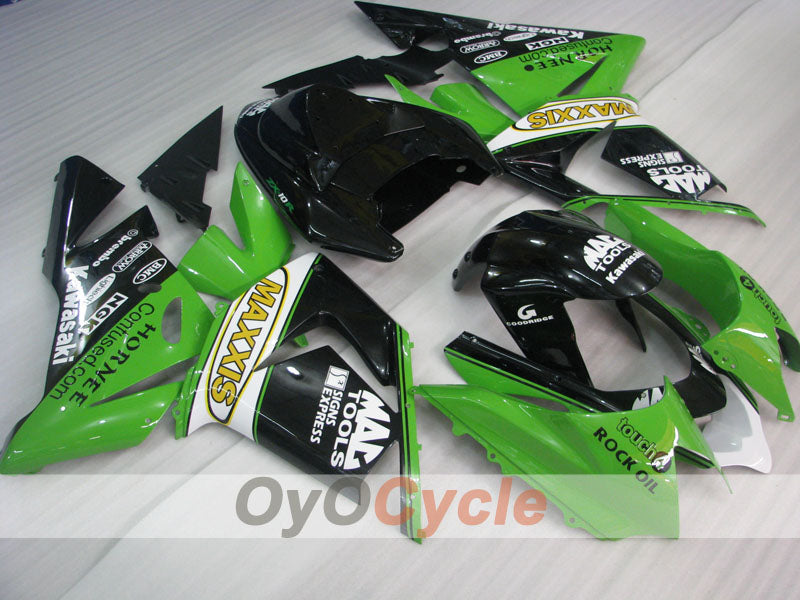 Injection Fairing kit for 04-05 NINJA ZX-10R - Green, Black - MAXXIS #OYO87901543