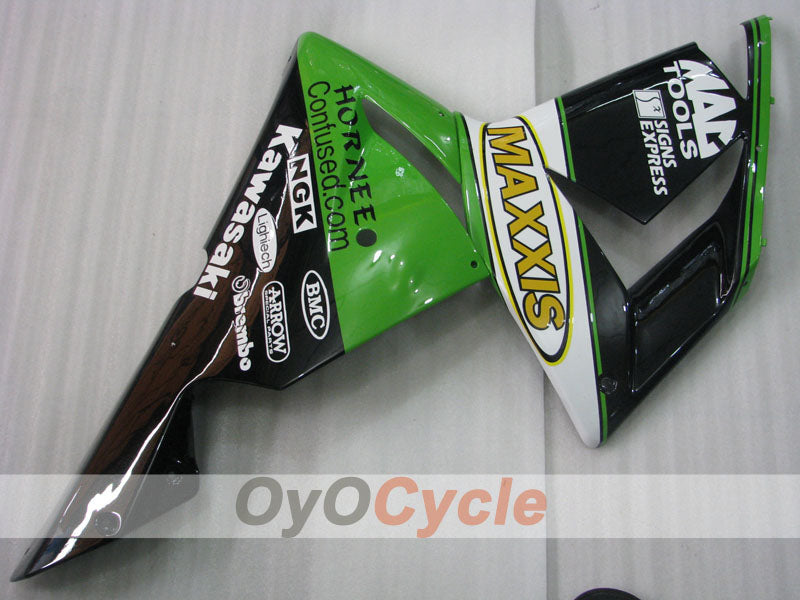 Injection Fairing kit for 04-05 NINJA ZX-10R - Green, Black - MAXXIS #OYO87901543