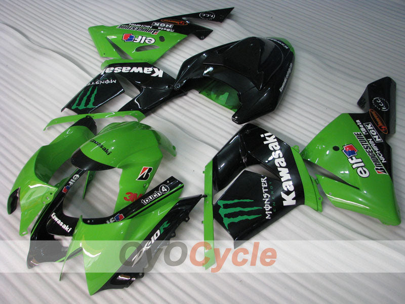 Injection Fairing kit for 04-05 NINJA ZX-10R - Green, Black - Monster #OYO87901545 Secondary image