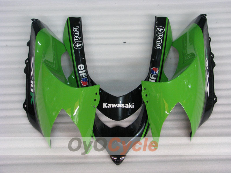 Injection Fairing kit for 04-05 NINJA ZX-10R - Green, Black - Monster #OYO87901545
