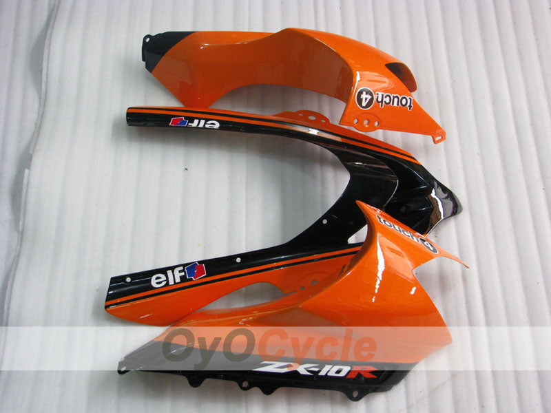 Injection Fairing kit for 04-05 NINJA ZX-10R - Orange, Black - Monster #OYO87901546