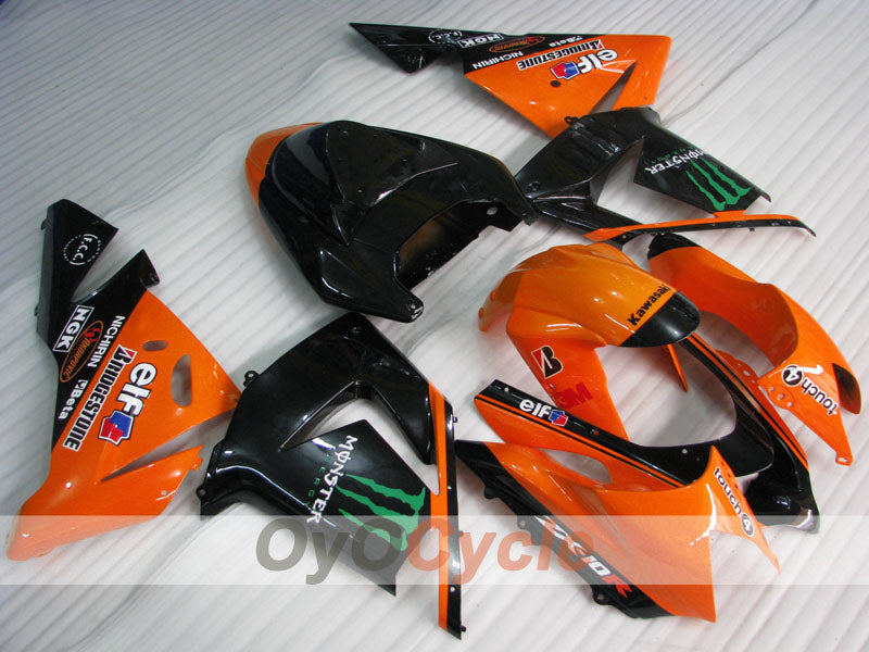 Injection Fairing kit for 04-05 NINJA ZX-10R - Orange, Black - Monster #OYO87901546 Main image