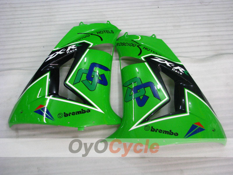 Injection Fairing kit for 06-07 NINJA ZX-10R - Green, Black - Factory Style #OYO87901589