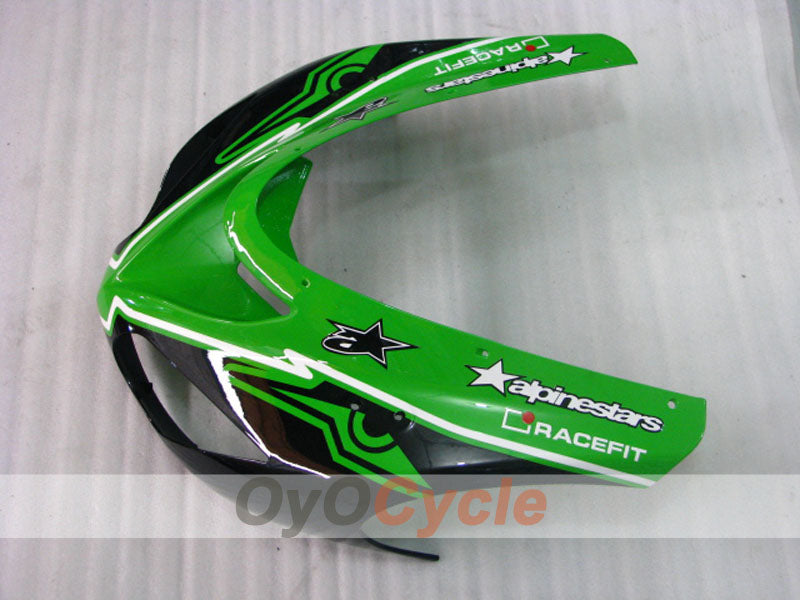 Injection Fairing kit for 06-07 NINJA ZX-10R - Green, Black - Factory Style #OYO87901589