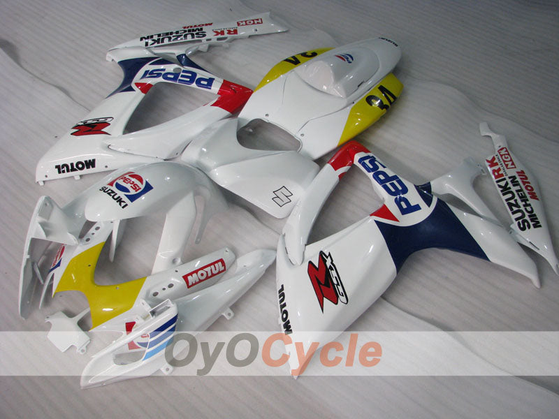 Injection Fairing kit for 06-07 GSX R750 - White - PEPSI #OYO87901353 Main image