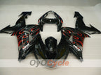 Injection Fairing kit for 06-07 NINJA ZX-10R - White, Black - Flame #OYO87901599