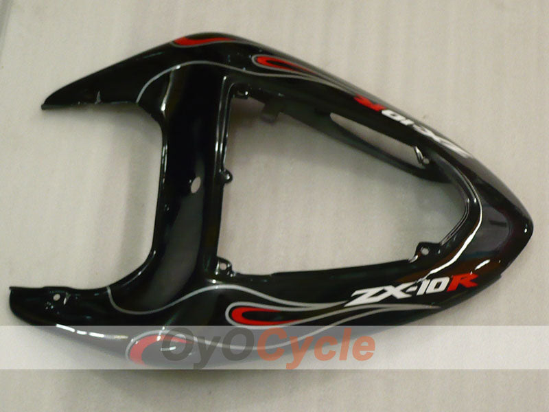 Injection Fairing kit for 06-07 NINJA ZX-10R - White, Black - Flame #OYO87901599