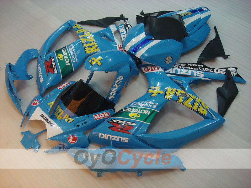 Injection Fairing kit for 06-07 GSX R600 - Blue, Black - DUNLOP, Rizla+ #OYO87901601