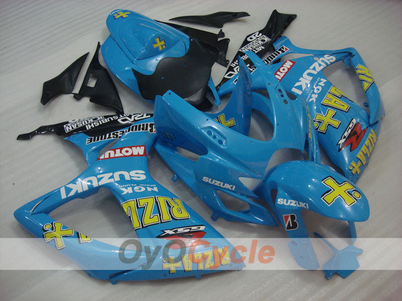 Injection Fairing kit for 06-07 GSX R750 - Blue, Black - Rizla+ #OYO87901372
