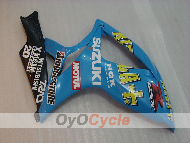 Injection Fairing kit for 06-07 GSX R750 - Blue, Black - Rizla+ #OYO87901372