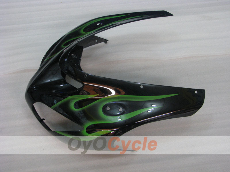 Injection Fairing kit for 06-07 NINJA ZX-10R - Green, Black - Flame #OYO87901610