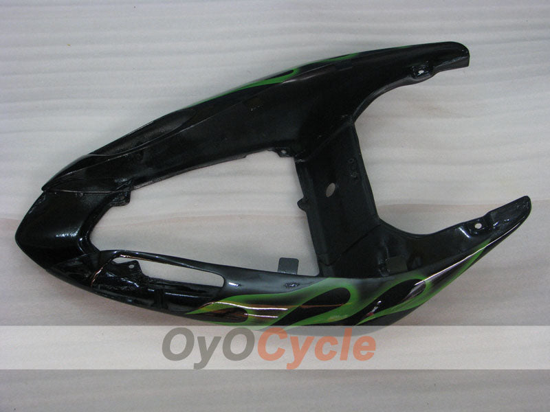 Injection Fairing kit for 06-07 NINJA ZX-10R - Green, Black - Flame #OYO87901610