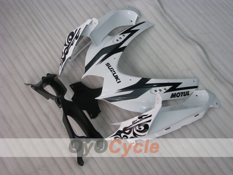 Injection Fairing kit for 08-10 GSX R750 - White, Black - Corona #OYO87901385