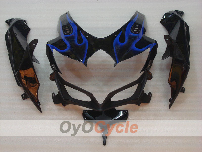 Injection Fairing kit for 08-10 GSX R750 - Blue, Black - Flame #OYO87901440