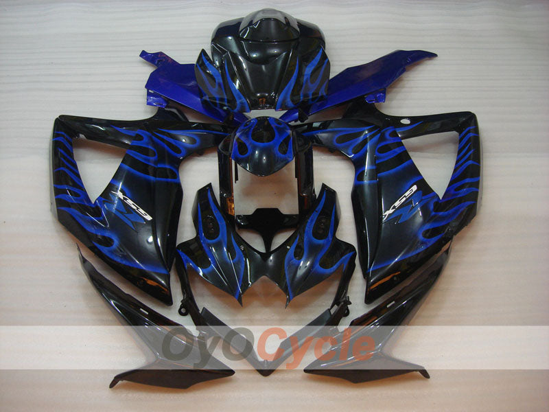 Injection Fairing kit for 08-10 GSX R750 - Blue, Black - Flame #OYO87901440 Secondary image