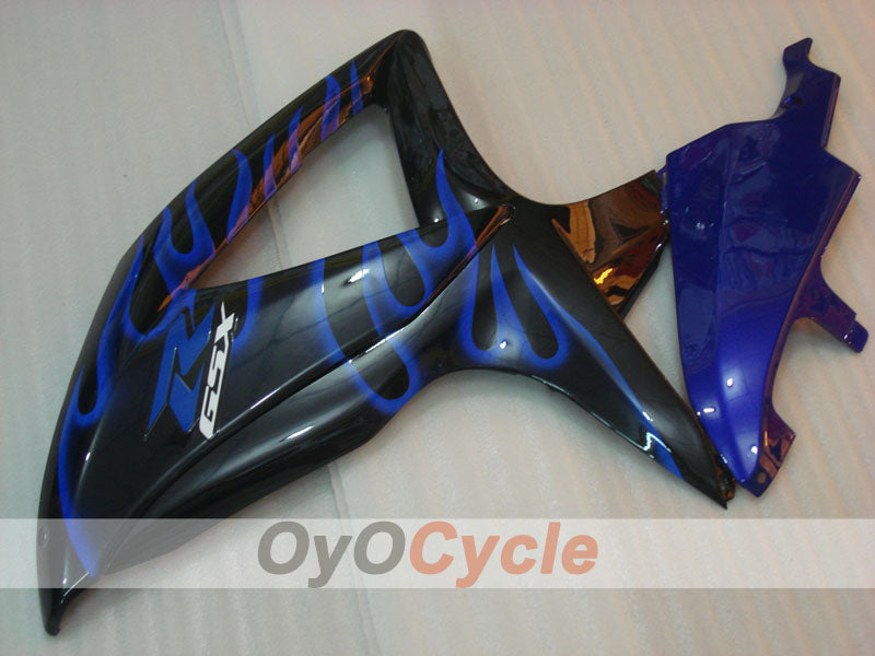 Injection Fairing kit for 08-10 GSX R750 - Blue, Black - Flame #OYO87901440
