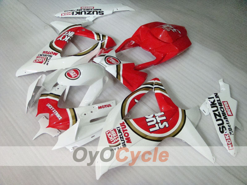 Injection Fairing kit for 08-10 GSX R750 - Red, White - Lucky Strike #OYO87901454 Secondary image