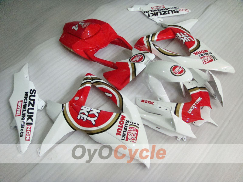 Injection Fairing kit for 08-10 GSX R600 - Red, White - Lucky Strike, MICHELIN, MOTUL #OYO87901644 Secondary image