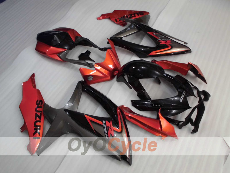 Injection Fairing kit for 08-10 GSX R600 - Orange, Black - Factory Style #OYO87901646 Main image