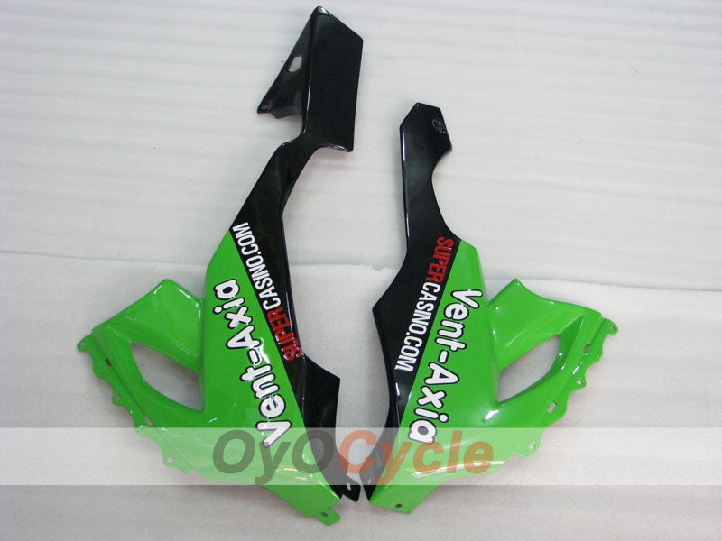 Injection Fairing kit for 08-10 NINJA ZX-10R - Green, Black - PIRELLI #OYO87901663