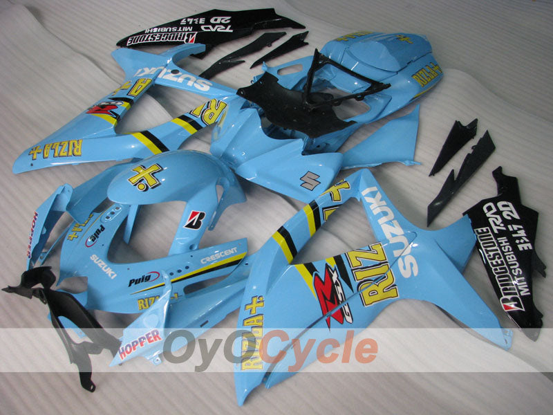 Injection Fairing kit for 08-10 GSX R750 - Blue, Black - Rizla+ #OYO87901456