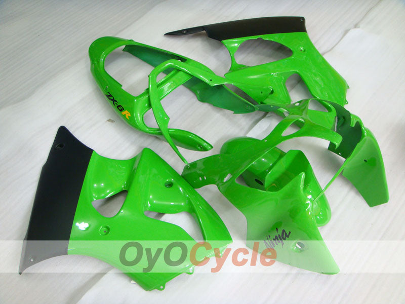 Injection Fairing kit for 00-02 NINJA ZX-6R - Green, Black - Factory Style #OYO87901692 Main image