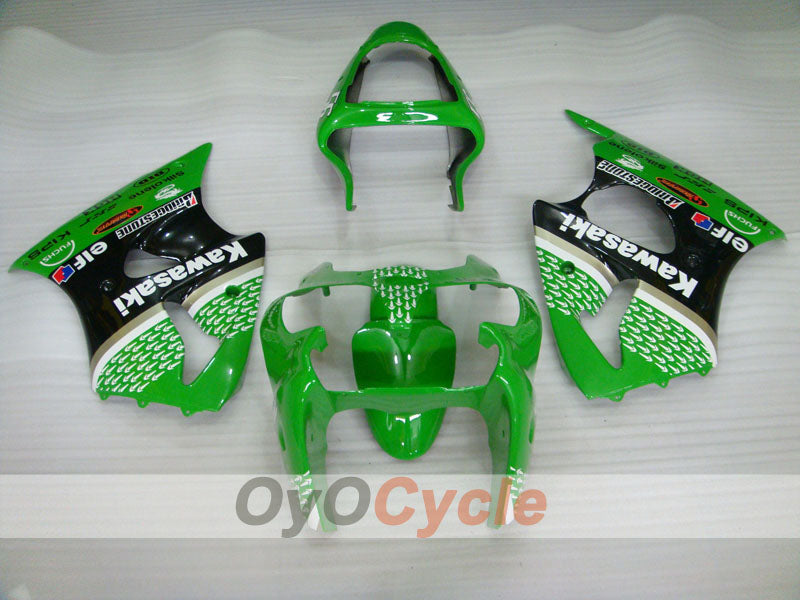 Injection Fairing kit for 00-02 NINJA ZX-6R - Green, Black - Factory Style #OYO87901695