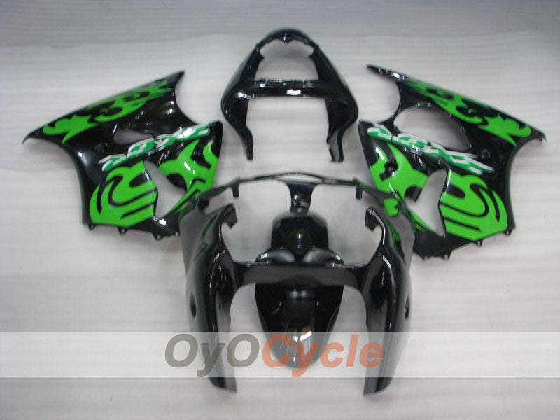 Injection Fairing kit for 00-02 NINJA ZX-6R - Green, Black - Factory Style #OYO87901704