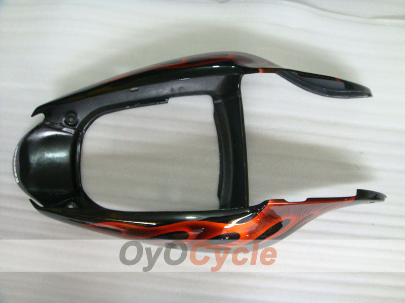 Injection Fairing kit for 00-02 NINJA ZX-6R - Orange, Black - Flame #OYO87901713