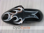 Injection Fairing kit for 00-02 NINJA ZX-6R - White, Black - Flame #OYO87901714