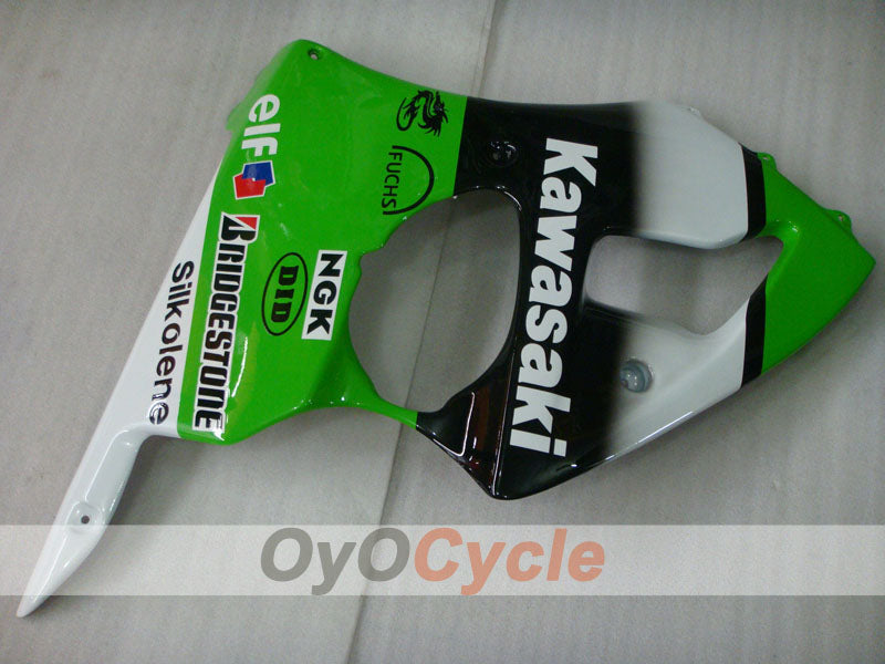 Injection Fairing kit for 00-02 NINJA ZX-6R - Green, Black - Nakano #OYO87901734