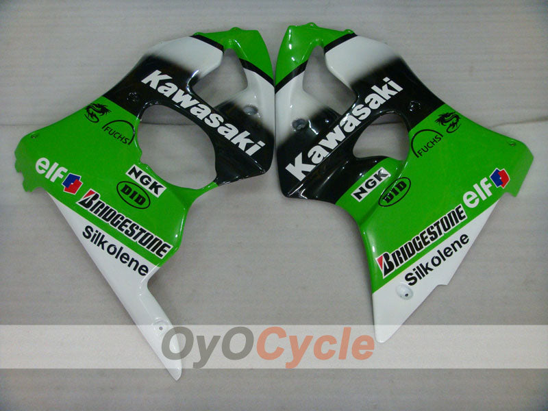 Injection Fairing kit for 00-02 NINJA ZX-6R - Green, Black - Nakano #OYO87901734