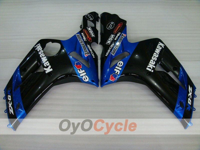 Injection Fairing kit for 03-04 NINJA ZX-6R - Blue, Black - Factory Style #OYO87901781