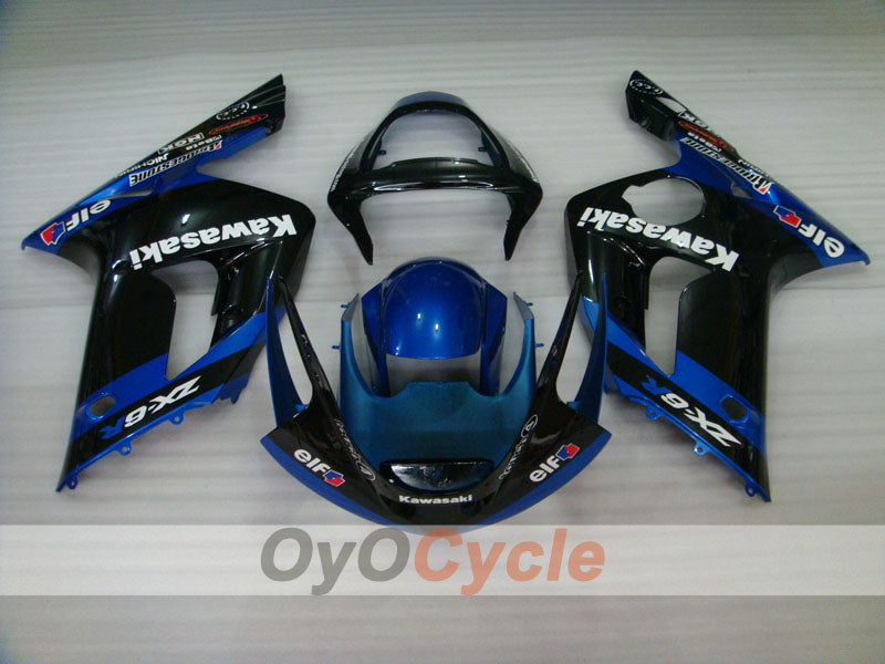 Injection Fairing kit for 03-04 NINJA ZX-6R - Blue, Black - Factory Style #OYO87901781 Secondary image