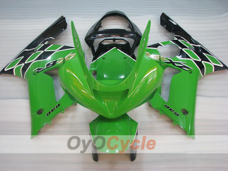 Injection Fairing kit for 03-04 NINJA ZX-6R - Green, Black - Factory Style #OYO87901786