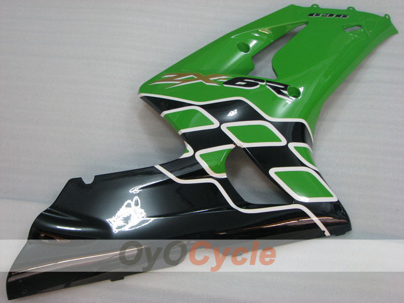 Injection Fairing kit for 03-04 NINJA ZX-6R - Green, Black - Factory Style #OYO87901786